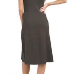 Elie Tahari Ribbed Knit A-Line Midi-Dress in Loden Photo 3