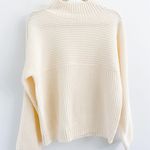 Double Zero Cream Knit Mock Neck Sweater Photo 1