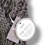 AERIE POM TASTIC Gray Cable Knit Snood Infinity Neck Scarf Snap on Pom Pom NWT Photo 3