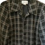 Vintage Bedford Fair plaid/striped Button Down Blazer Jacket Size 14‎ Black Photo 2