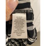 a.n.a . Boho Top Womens Sz Med Black Plaid Rayon Wide Sleeve Tiered Peplum Button Photo 3