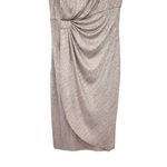 Connected Apparel Shimmer Midi Sleeveless Faux Wrap semi formal Dress Size 6 Photo 4