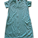 Miss Elaine Relax full Zip Front Waffle Knit Robe pocket size M Blue Size M Photo 0