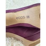 Ecco ‎ Purple Leather Platform Heel Ankle Boots Booties EU 36 Stylish Design Photo 8