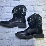 Justin Gypsy Andra Cowboy Boot Size 7 B L9977 Black Western Leather Cowgirl 8" Photo 11