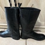 Tory Burch  Leather Animal Print Black Moto Boots Size 8.5 Photo 7