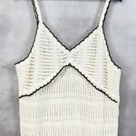 Democracy  Crochet Babydoll Top Size XL Cami Tank Boho Indie Sleaze Festival Chic Photo 0
