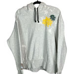 Nike Oversized Grey ‘Power In Purpose’ Floral Embroidered Pullover Hoodie Size M Photo 0