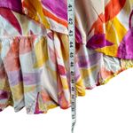 Anthropologie Anthro Abel The Label Dress L Multi Abstract Swish Midi Hi Lo Maximalist Boho Photo 9