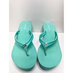 Calvin Klein Sandals Womens Size 11 Green Open Toe Slip On Platform Photo 2