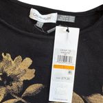 Calvin Klein Women's Black Sweater with Gold Floral Design Photo 5