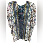 Gypsy Love Floral Geometric Size Medium Duster Kimono White Photo 8