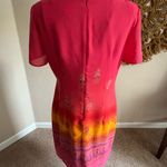 Elegant Pink and Orange Women's Dress Size 10 Photo 3