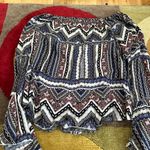 Gab & Kate Gab Kate Peasant Bohemian Wide Bell Sleeve High Low Long Sleeve Top Medium Photo 5