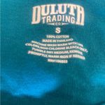 Duluth Trading Co Long Sleeve Cotton Shirt Womens Size Small In Teal Blue Photo 5
