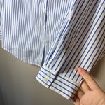 AYR The Deep End Collared Button Down Shirt Blue White Stripe M Photo 2