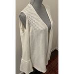 Lane Bryant Open Cardigan Sweater Plus 18 20 Cold Shoulder off white excellent Photo 2