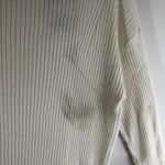 ATM Womens Pullover Sweater Ribbed Knit Long Sleeve Mock Neck Stetch White S Photo 2