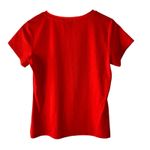 Rafaella Petite Red Sequin Embellished V-Neck Top Blouse Petite Small Photo 5