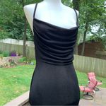 New NWT Runway The Label Slinky Black Slip Maxi Dress Size S Small Stretch Photo 1