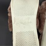 J/SLIDES Mauve Faux Fur Fuzzy Platform Slippers Size 6 Pink Photo 12