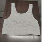 Hanes  NWOT Women's Size Small Gray Ribbed Cotton Pullover Sports Bra Photo 1