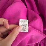 Trina Turk Hot Pink Gold Zip Top Banning Sz Small Keyhole Back Preppy Resortwear Photo 3