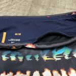 Lucy Hatha Capri Crop Leggings Multi Fire Dance Size Medium Black Photo 4