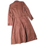 Vtg 1970s P.B.D. Peach Orange Cotton Blend Button Up Longline Trench Coat 12 13 Photo 1