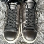 Coach  Tea Rose Floral Embellished Metallic Leather Sneakers womens shoe size 9 B Photo 4