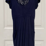 Bluheaven  Navy Crochet Blue Cotton Dress Photo 0
