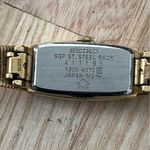 Seiko Ladies Watch Gold Plated Rectangular Dial Gold Tone Dial Hands Bracelet Photo 7
