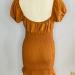 Love Tree Body-con Ruffle Hem Puff Short Sleeve Dress- Size Medium Photo 5