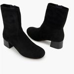 Kenneth Cole Reaction Raleigh Block Heel Ankle Bootie Black Faux Suede 7.5 Photo 1