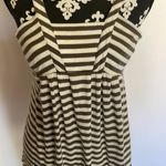 BCBGMAXAZRIA  sleeveless striped babydoll pleated tank Photo 3