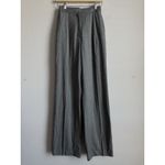 Babaton  Cascade Pants Womens Size 8 Pleated Gray Herringbone High Rise Wide Leg Photo 5