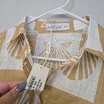 Petal and Pup  Checkered Seashell Print Cotton Button Up Shirt Photo 2