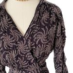 Ba&sh Corazon Ruffle Wrap Mini Dress Floral 3/4 Sleeve Size S small XS Photo 7