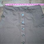 J.Jill women Tan Brown Knit Short mini Skirt S PETITE button front Photo 6