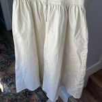 NWT OAK + FORT DROP WAIST STRAPLESS TWILL DRESS in Cream XS $108 White Photo 6