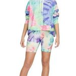 Nike NWT  Women's One Mid-rise 7" Tie-dye Bike Shorts In Pink Photo 0