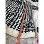 Apt. 9 Women’s  Cardigan Size Large Black White Textured Wool Stitch Flyaway Front Photo 6