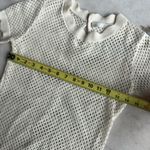 Revolve One Grey Day crocheted mesh short sleeve sweater White Size XS Photo 4