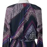 Melissa Paige  Women's Blouson Long Sleeve Pleated Tie Neck Dress Size Medium M Photo 7