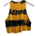 Forever 21 US 66 Graphic Tie Dye Crop muscle tee Small Black Yellow Photo 3