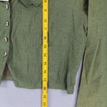 APRIL CORNELL Green Crop Eleanor Blouse Sz M Romantic Cottagecore Jacket Size M Photo 6