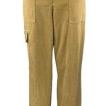 Joie  Women's Brown Tan High Waisted Straight Leg Cargo Chino Trousers Pants 10 Photo 0