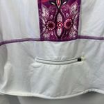 Athleta  Top Women's S Pink Red White Long Sleeve Hoodie Pullover Spring Active Photo 6