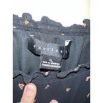 Sanctuary Anthropologie Women Top L Black Floral Ruffle Lined Smocked Blouse Photo 3