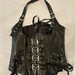 Pirate Leather Corset Black Size M Photo 0